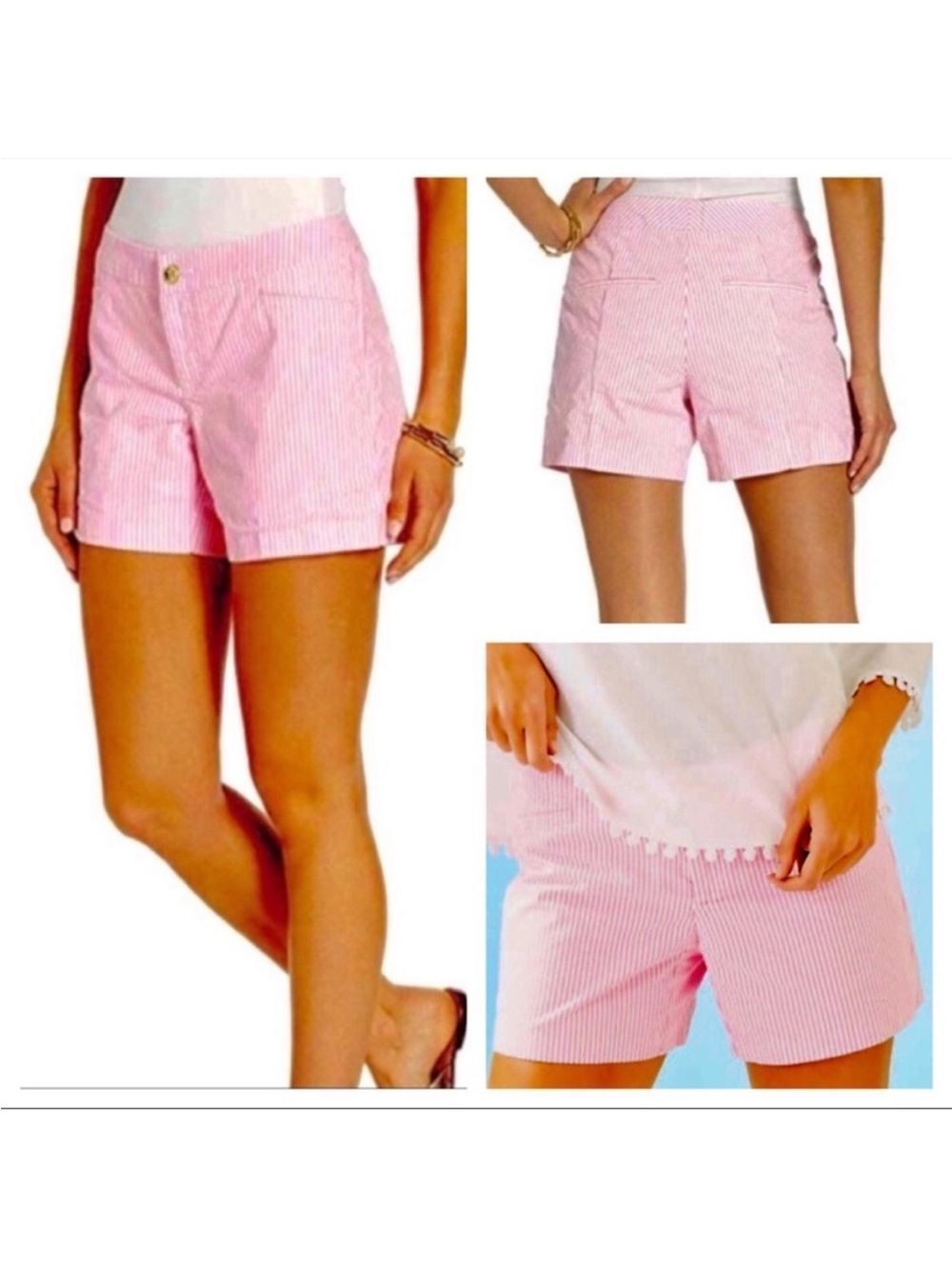 Lilly Pulitzer Kelly Seersucker Pink Tropics Shorts